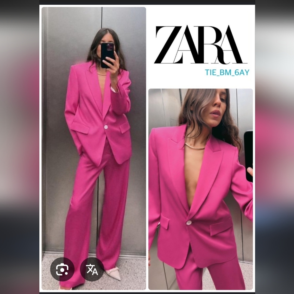 Zara Vibrant Pink Blazer Only